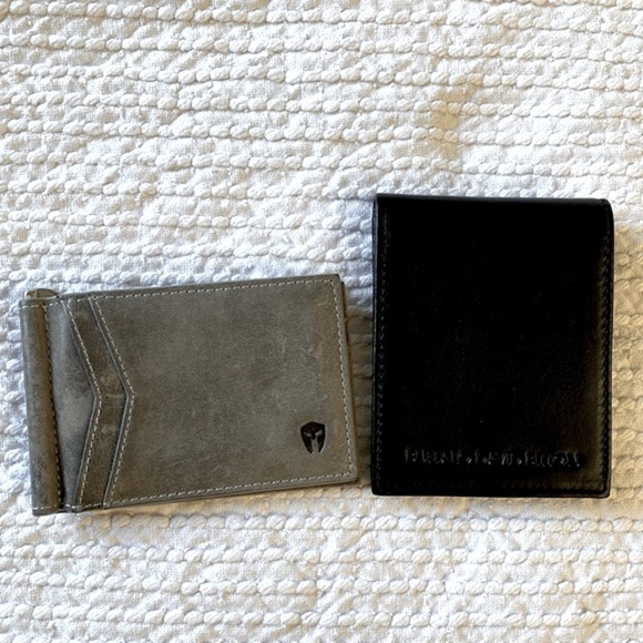 Madewell Other - 2 Men’s Leather Wallets Black-billfold slim style Grey - front pocket slim style